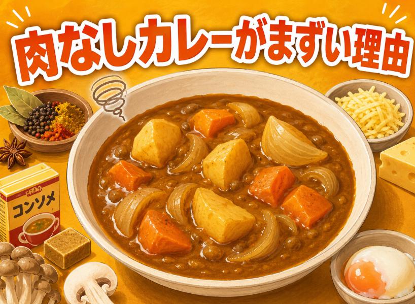肉なしカレーがまずい理由と対策|プロが教える激うま変身術