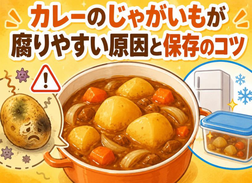 カレーのじゃがいもが腐りやすい原因と保存のコツ