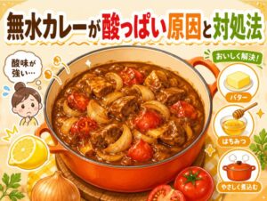 無水カレーが酸っぱい原因と対処法｜失敗しない調理のコツ