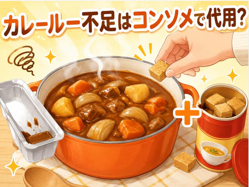 カレールーが足りない時はコンソメで代用できる？最適な使い方を解説