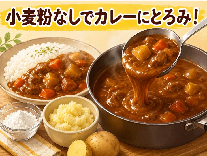 カレーのとろみを小麦粉以外でつける方法！代用品で簡単濃厚カレー